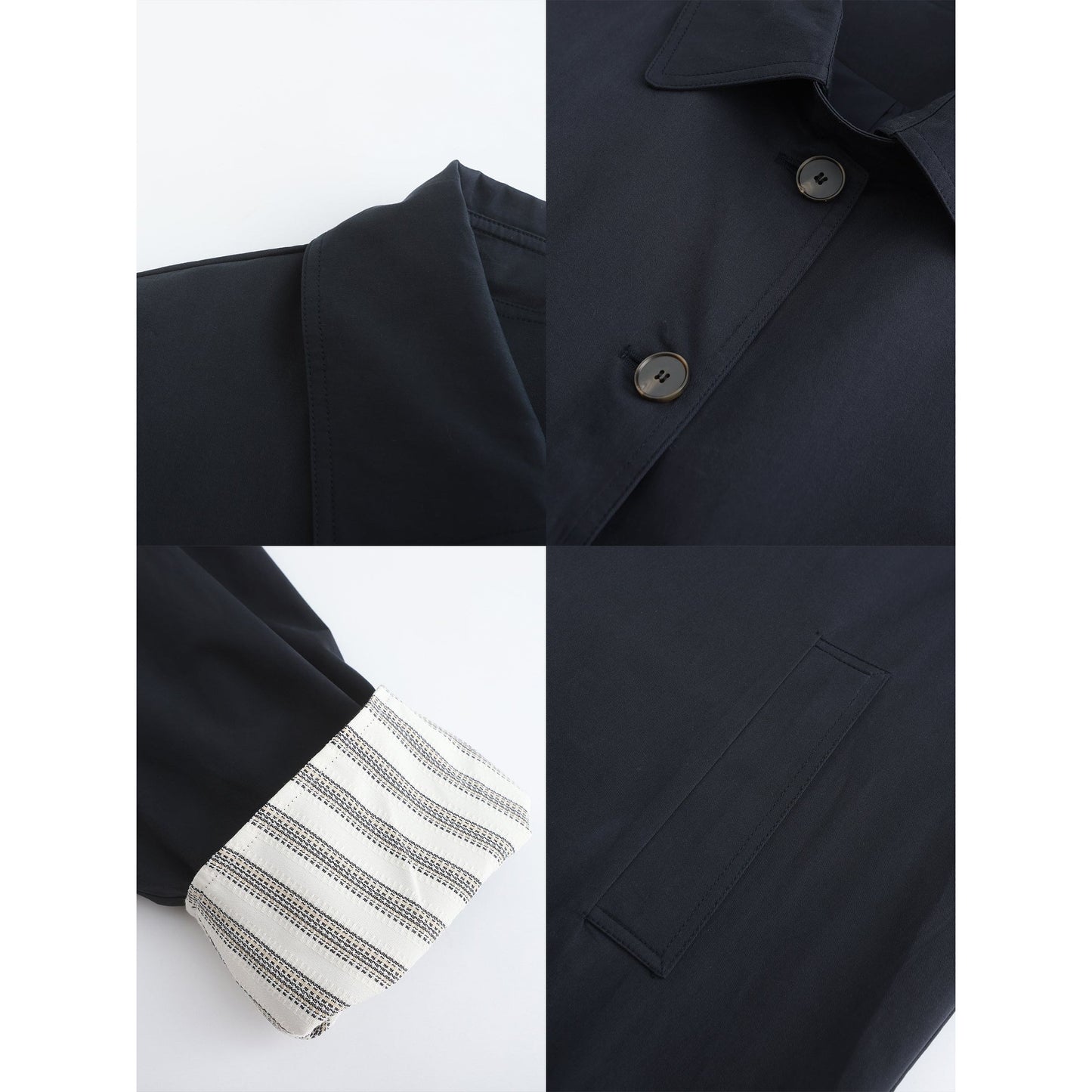 Macintosh Trench Coat with Striped Lining