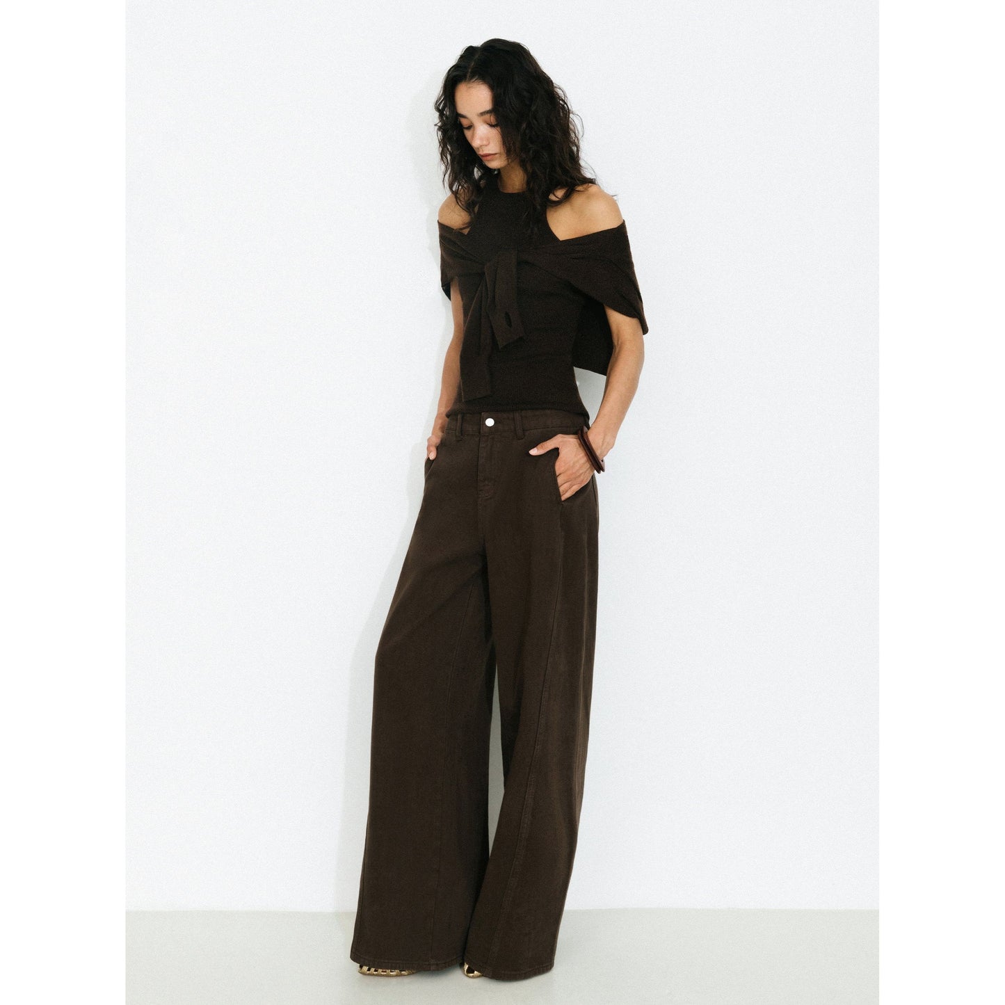 Knit Cardigan and Vest Two-Piece Set