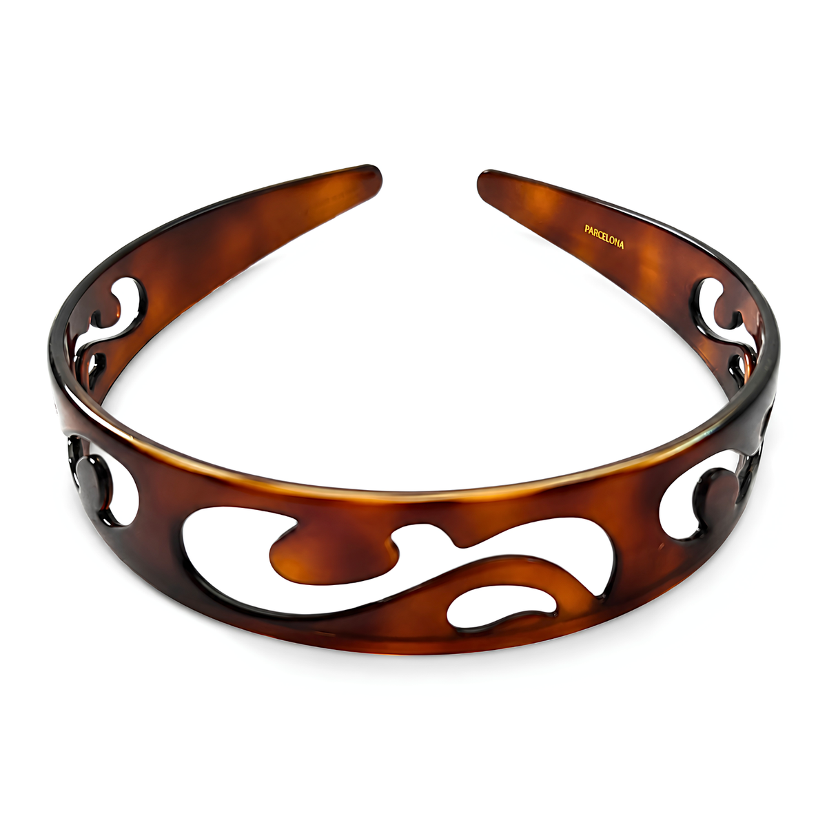 French Swirls Wide 1 Inch Tortoise Shell