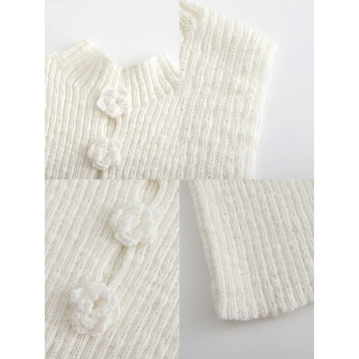Flower Sleeveless Knit Top