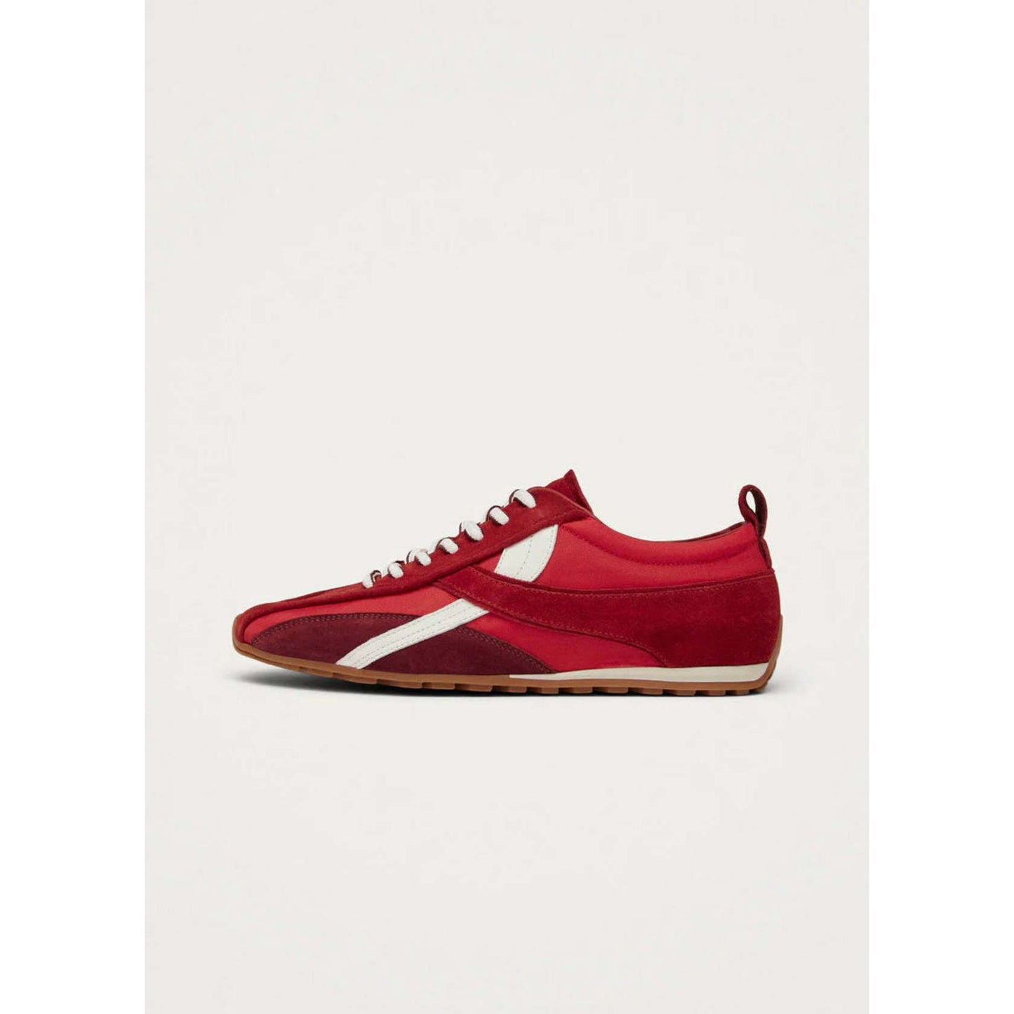 Tb.304 Nylon Red Leather Sneakers