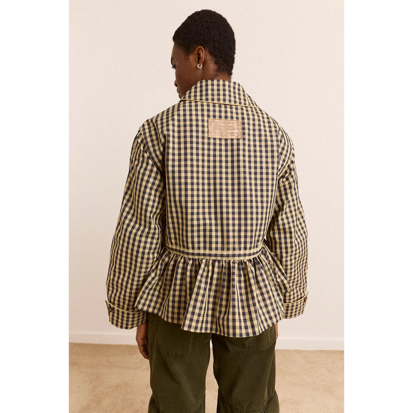 Myrtle Trench Coat - Navy Gingham