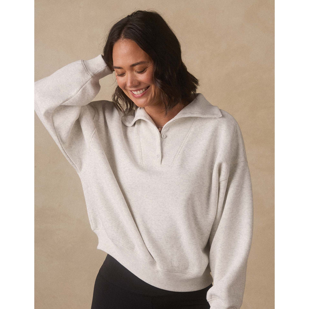 Normal Fleece Buttoned Popover