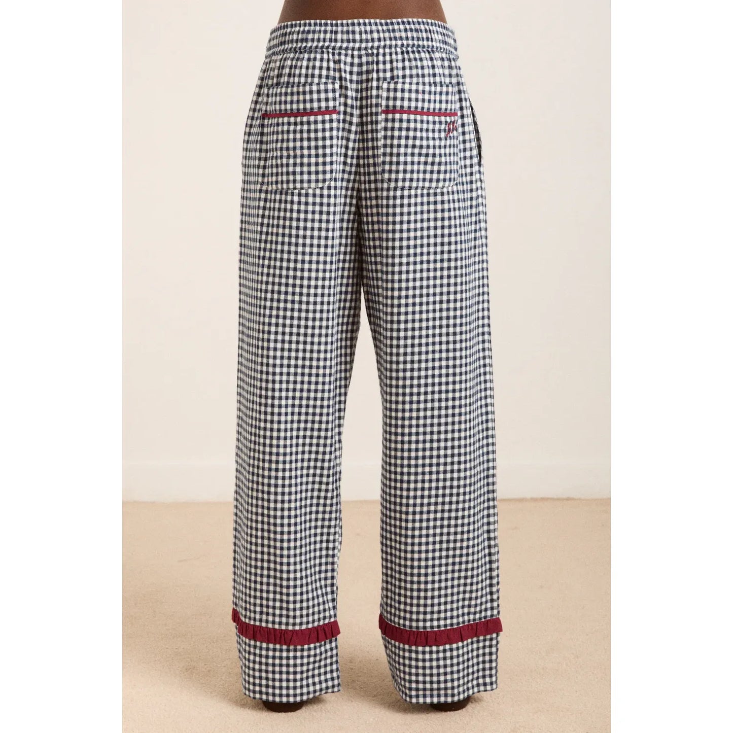 Antonia Pj Set - Navy Gingham