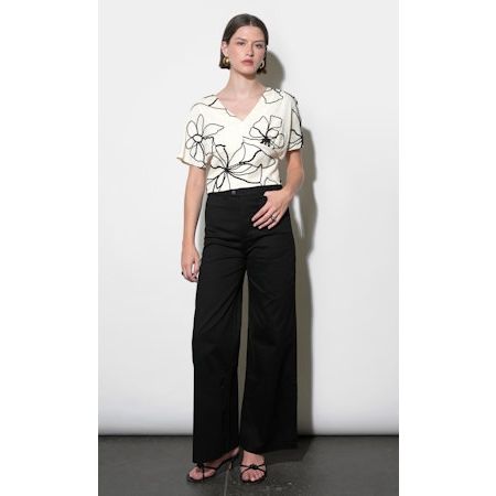 Melody Embroidery Floral Dolman Sleeve Top