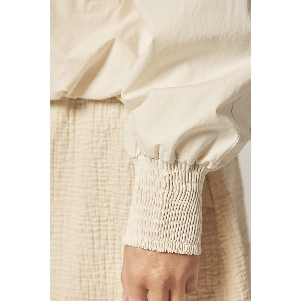 Smocked Sleeve Jacket