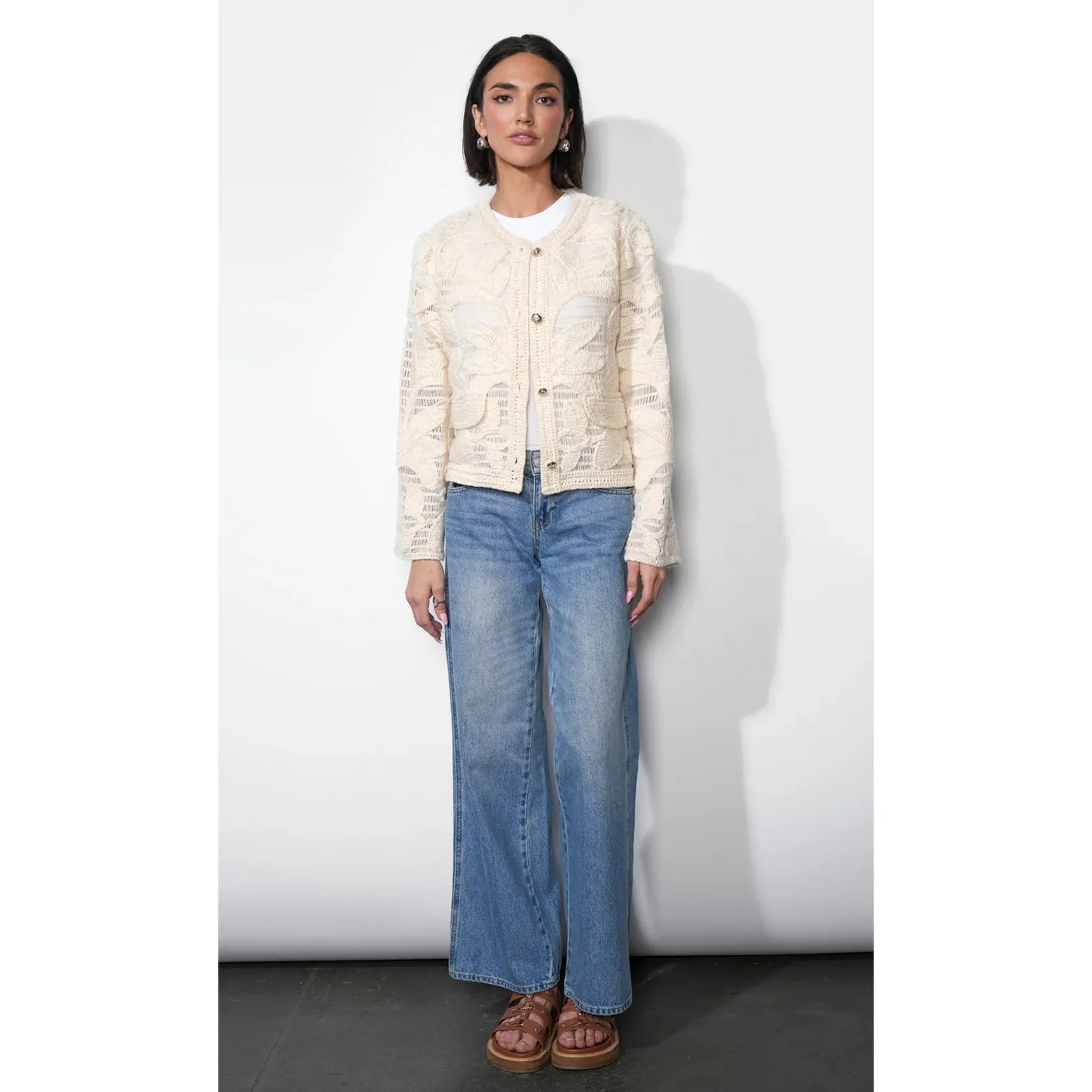 Sutton Open Crochet Cardigan