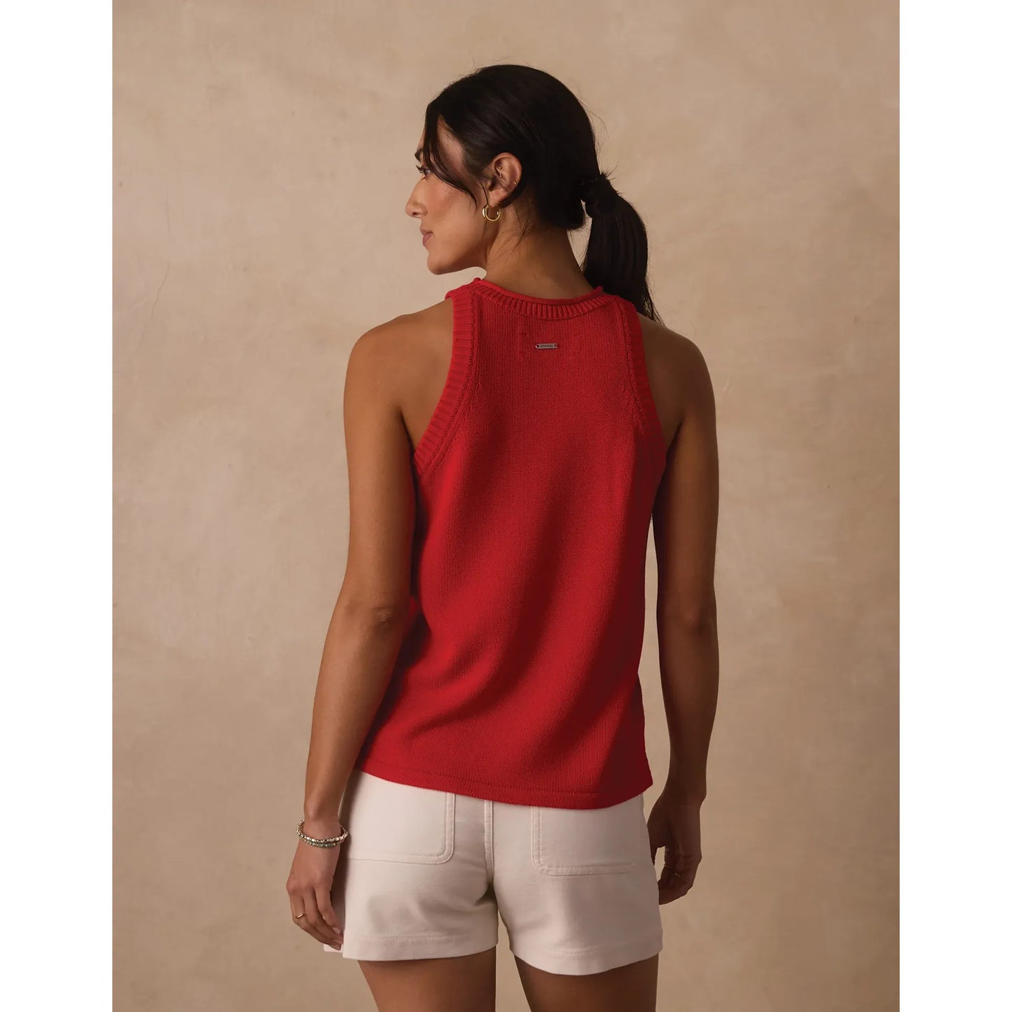 Wanderlust Hi-Neck Tank in Poppy Red