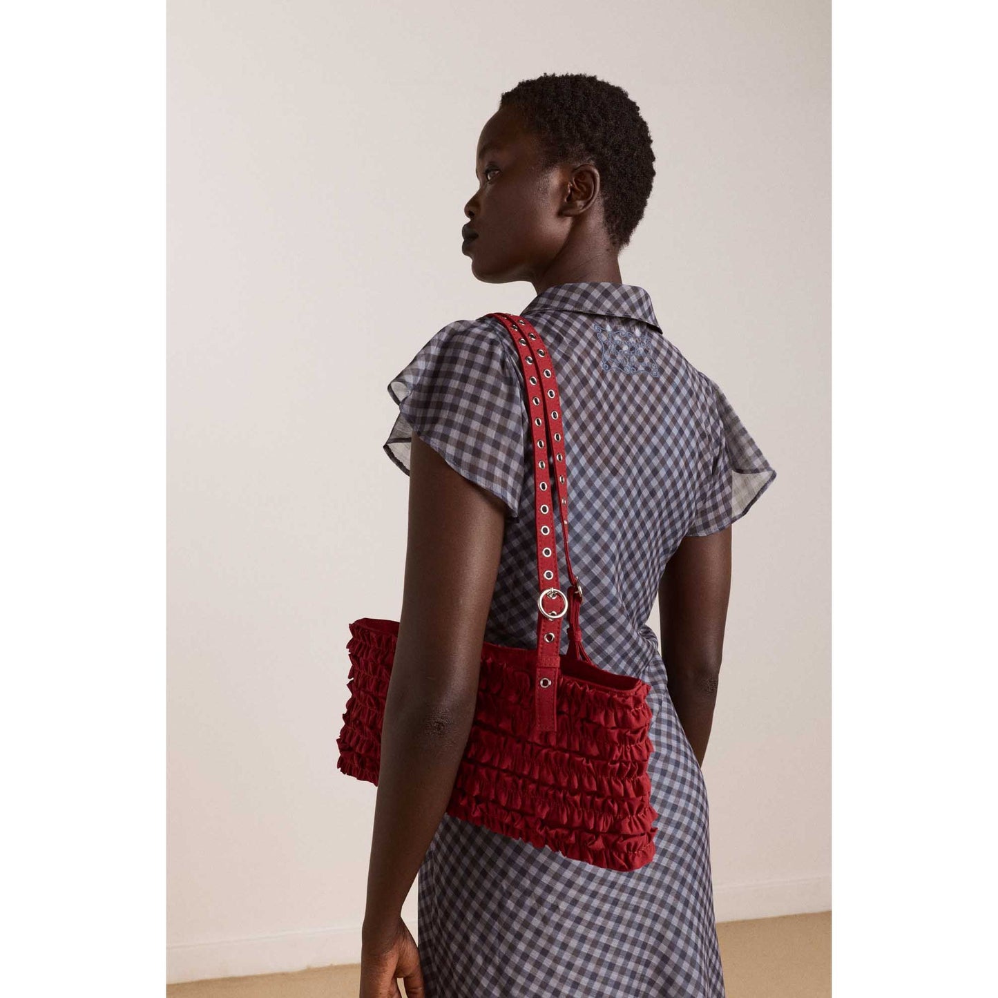 HUDSON MIDI DRESS - SHEER WILLOW GINGHAM