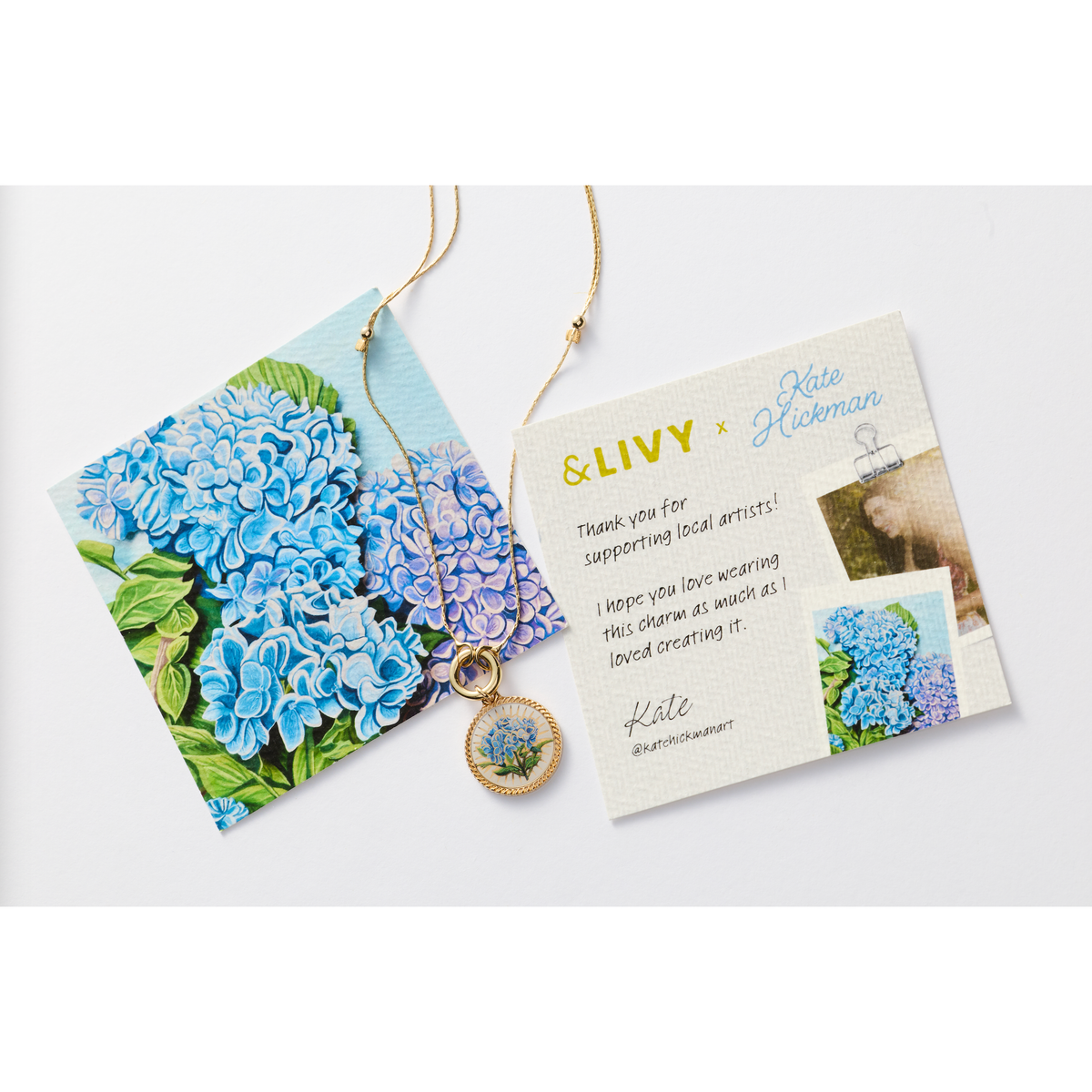 Kate’s Hydrangea Charm Necklace