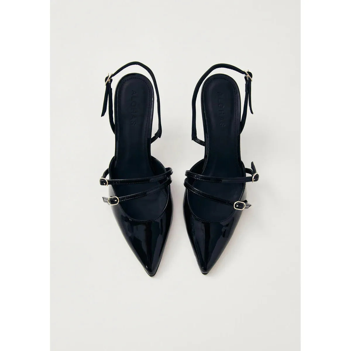 Joelle Onix Black Leather Pumps