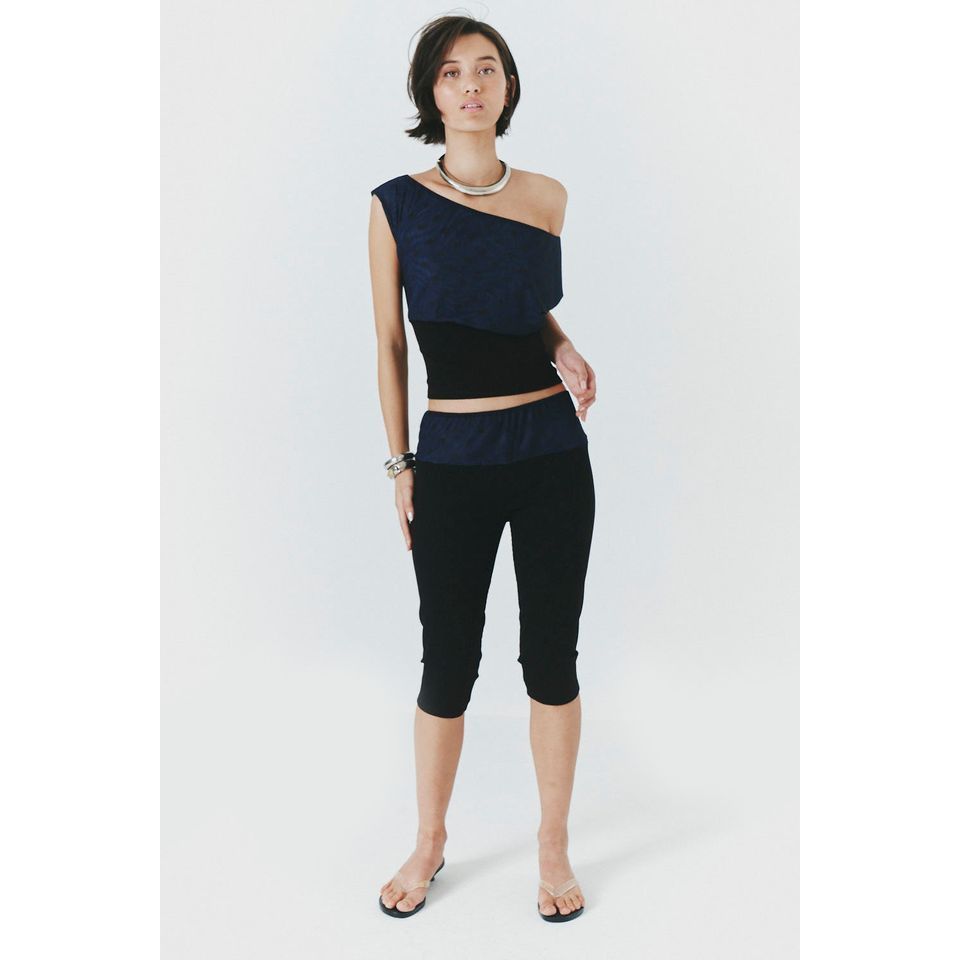 Slung Bodice Polka Dot Top