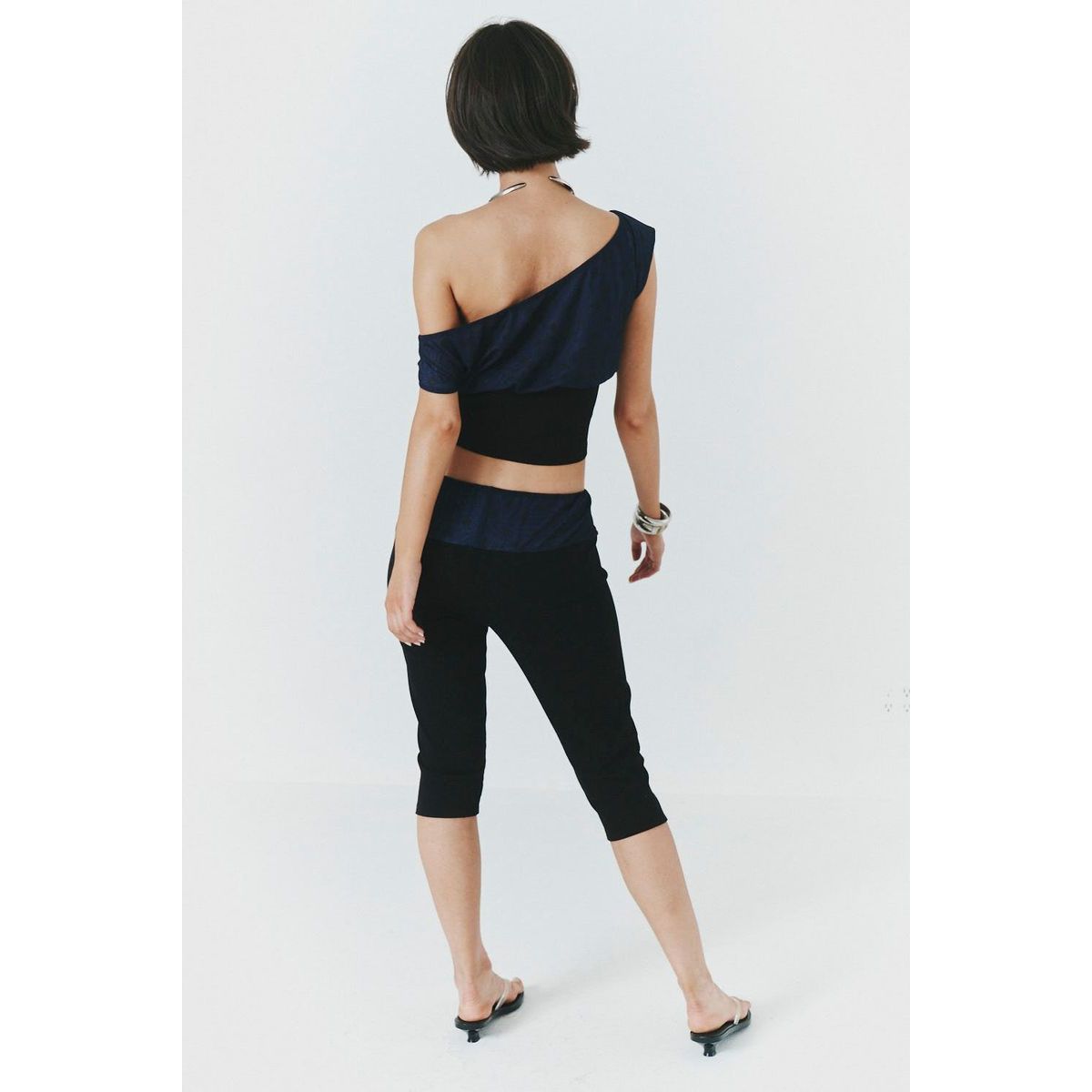 Slung Bodice Polka Dot Top