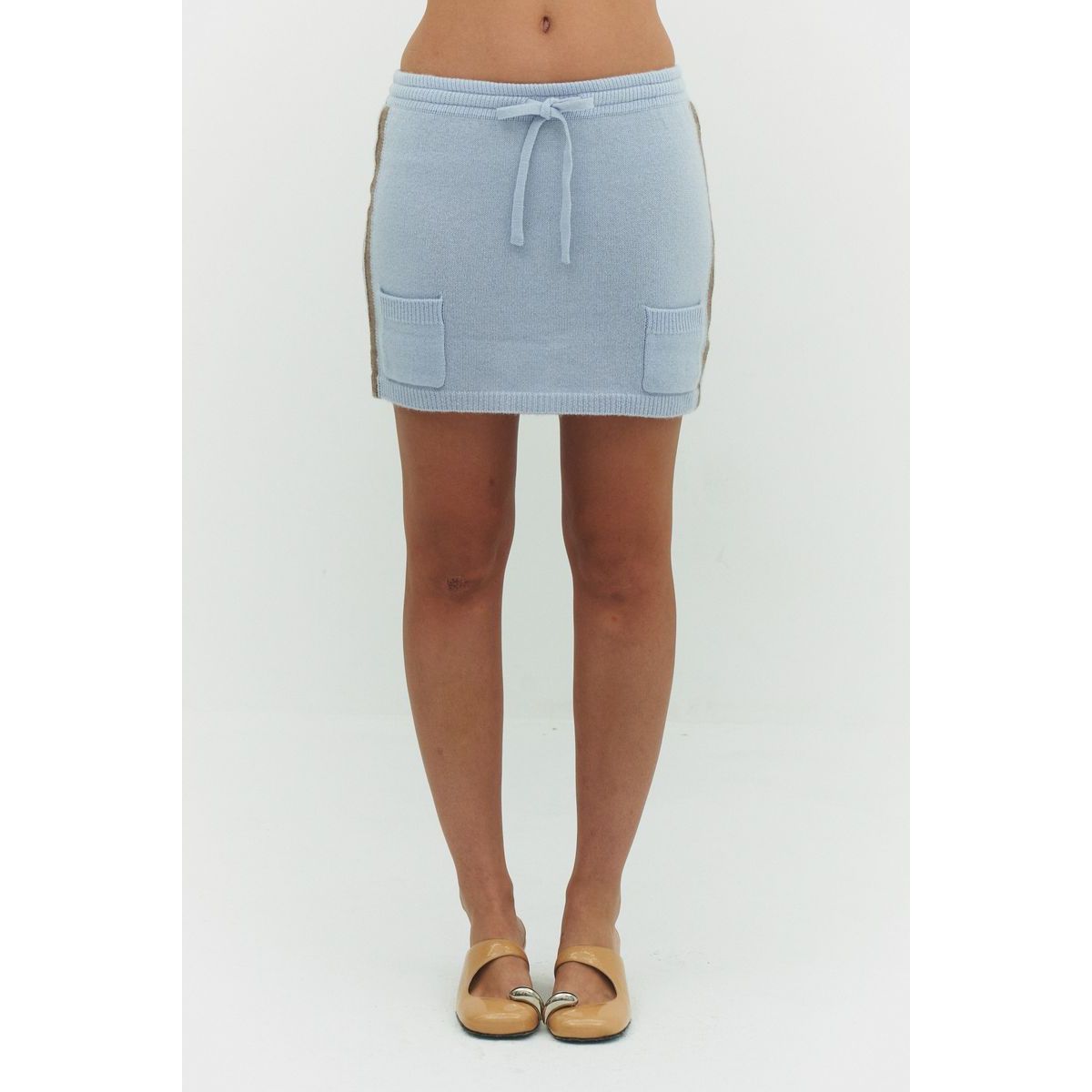Stripe Knit Cargo Skirt