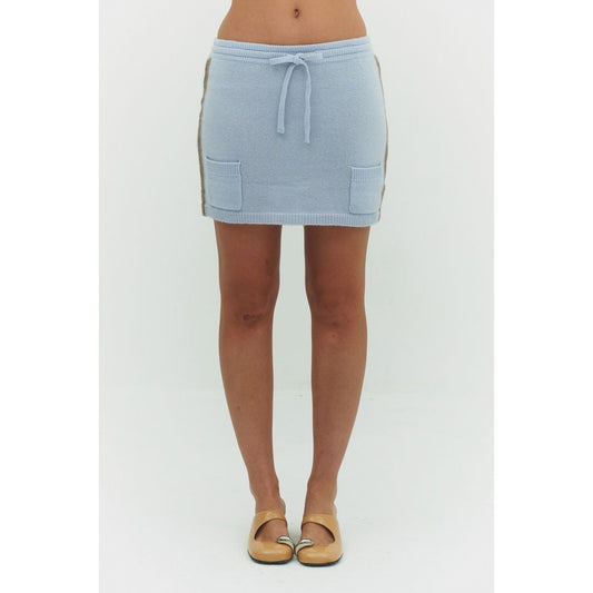 Stripe Knit Cargo Skirt