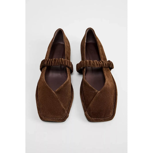 Lautan Square Toe Mary Jane Flats