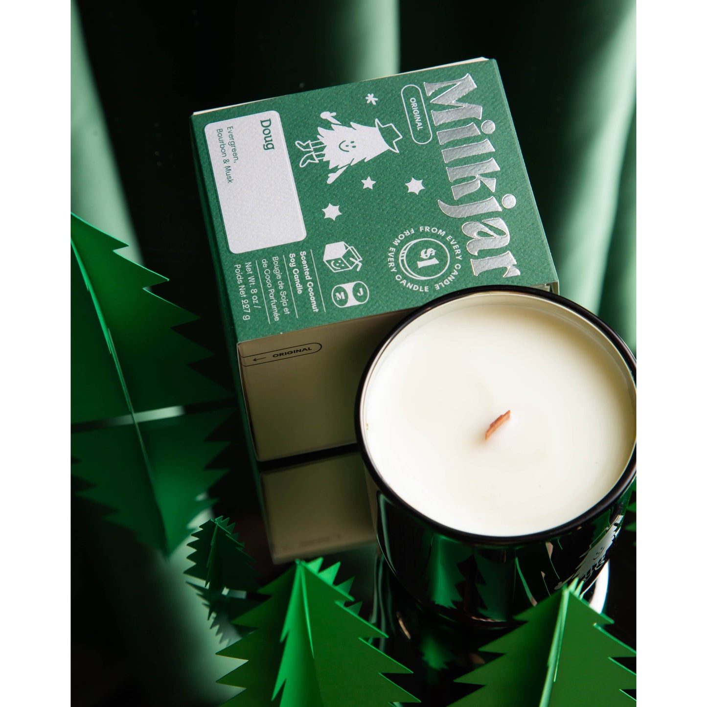 Doug - Evergreen, Bourbon & Musk Coconut Soy 8oz Candle