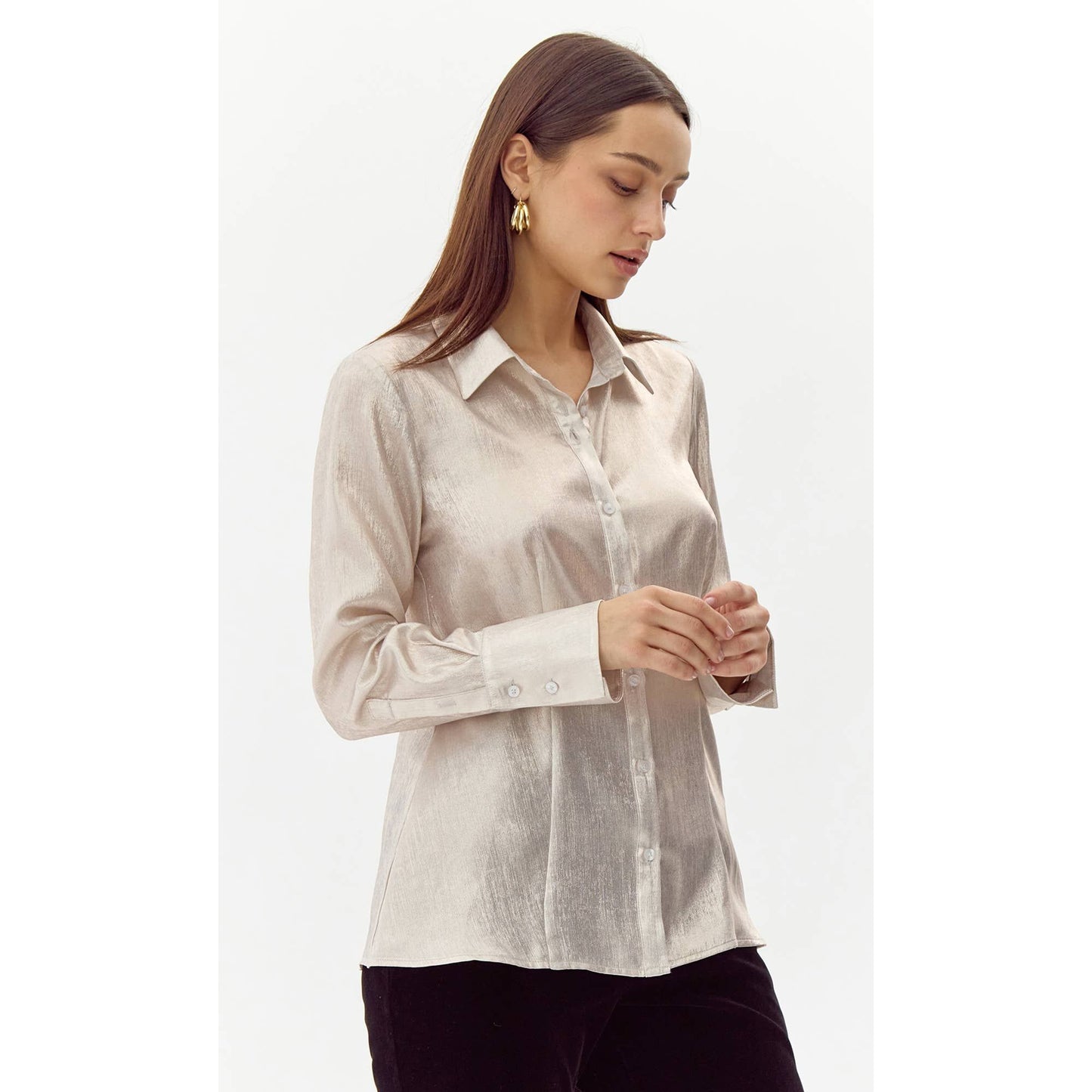 Belmont Metallic Button Down