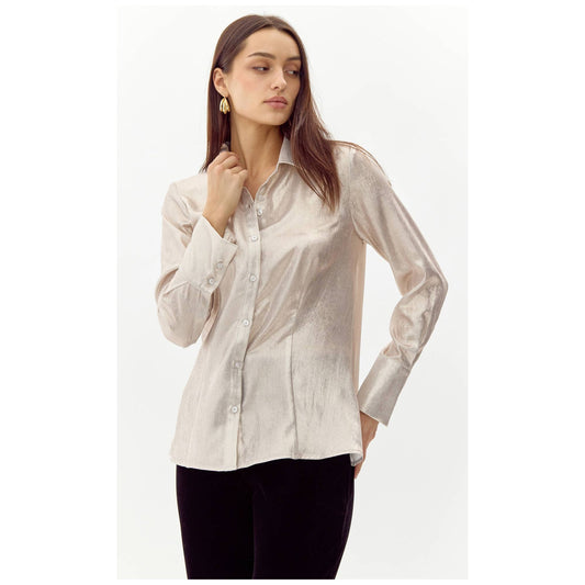 Belmont Metallic Button Down