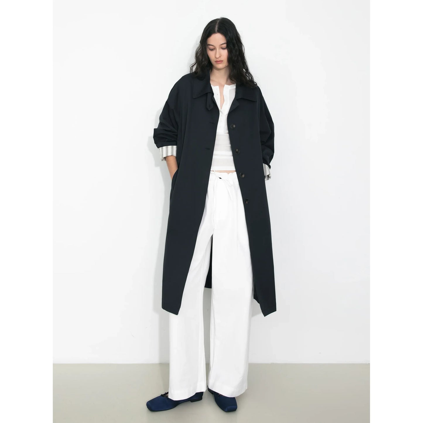 Macintosh Trench Coat with Striped Lining