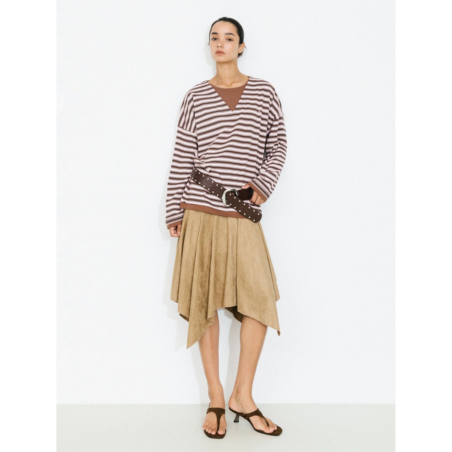 Stripe Oversized Long-Sleeve Top