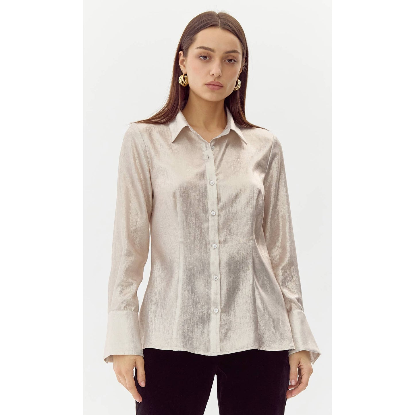 Belmont Metallic Button Down