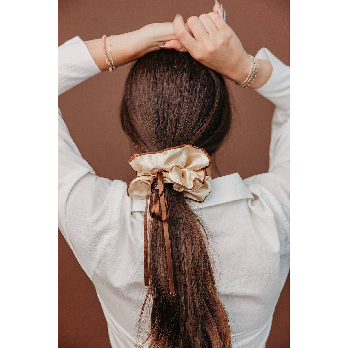 KAXI Cream Scrunchie