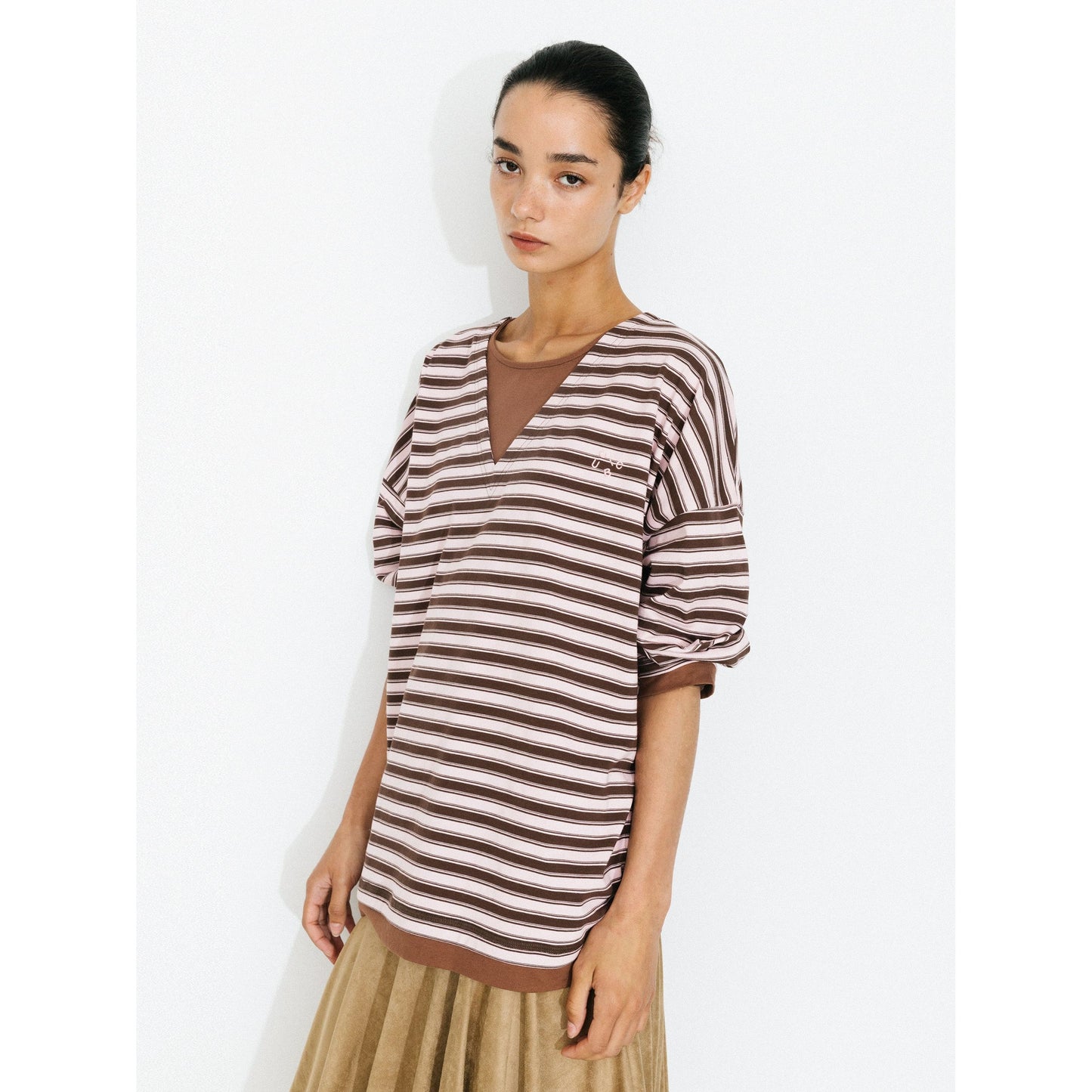 Stripe Oversized Long-Sleeve Top