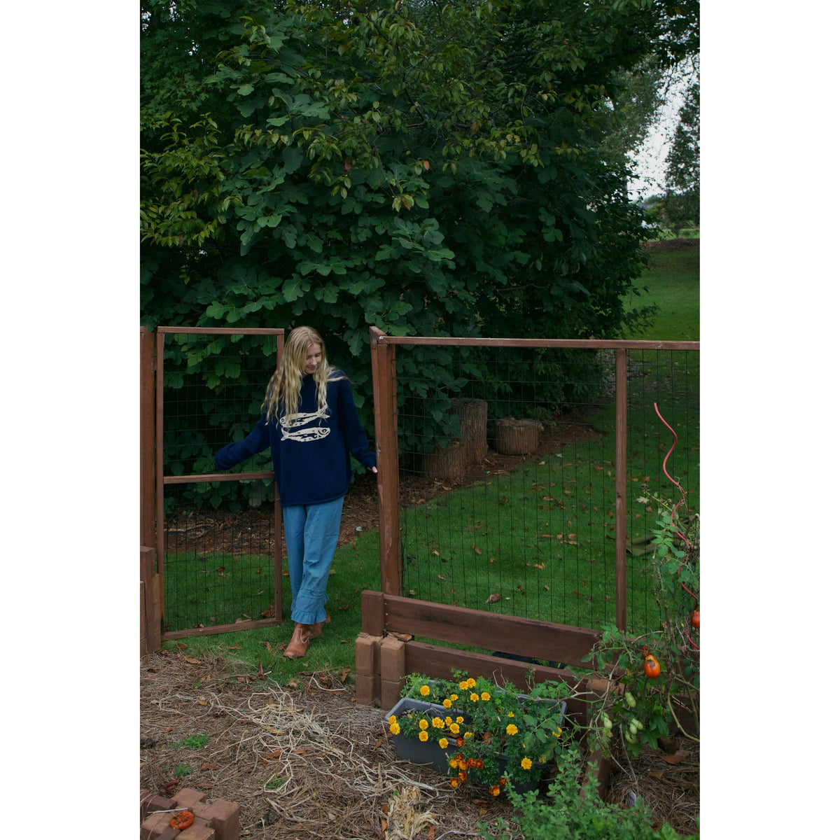 Navy Cotton Fish Sweater (Pre-Order)