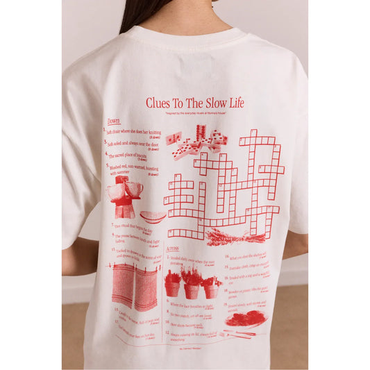 Slow Life Crossword Graphic Tee