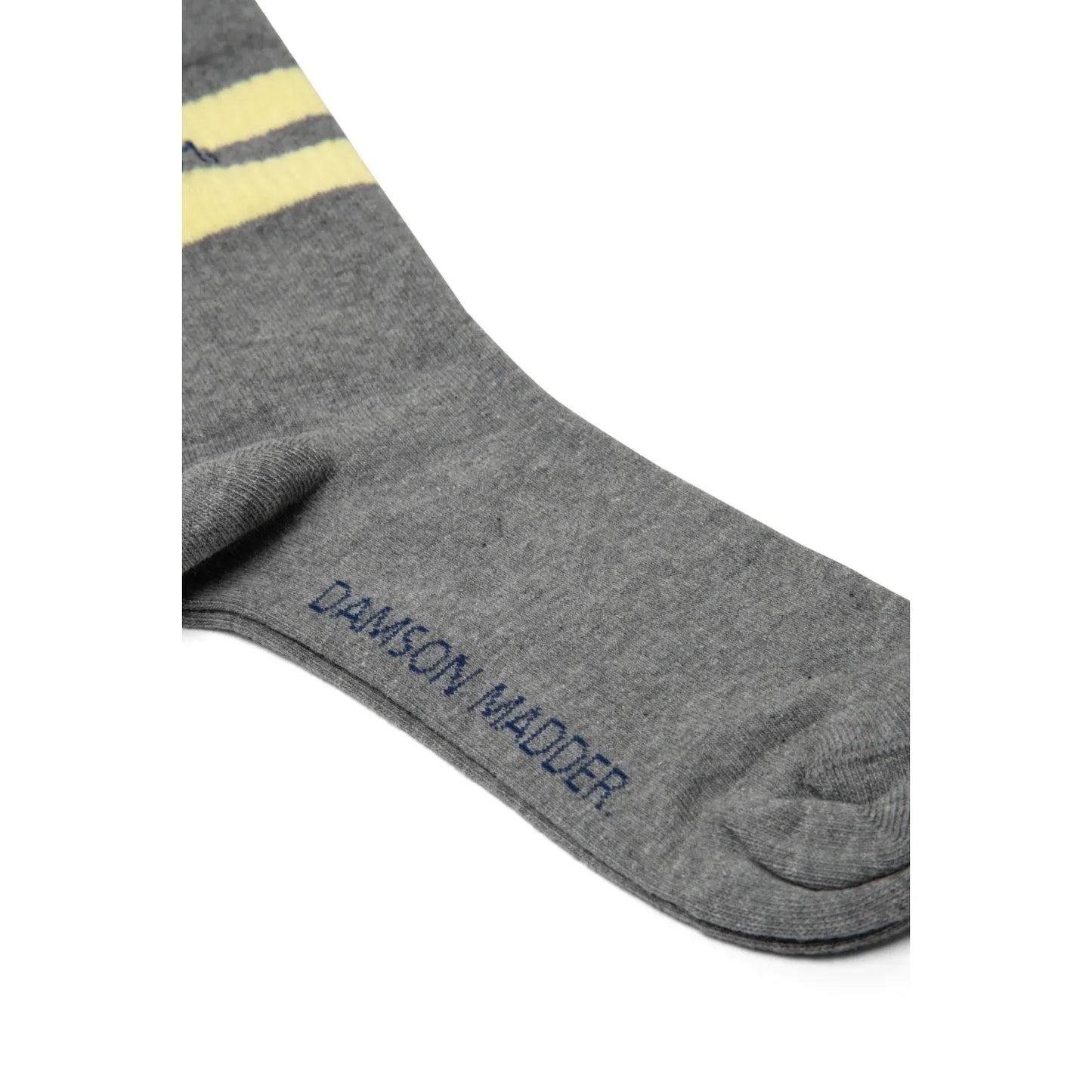 sporty calf socks - grey marl/ butter stripe