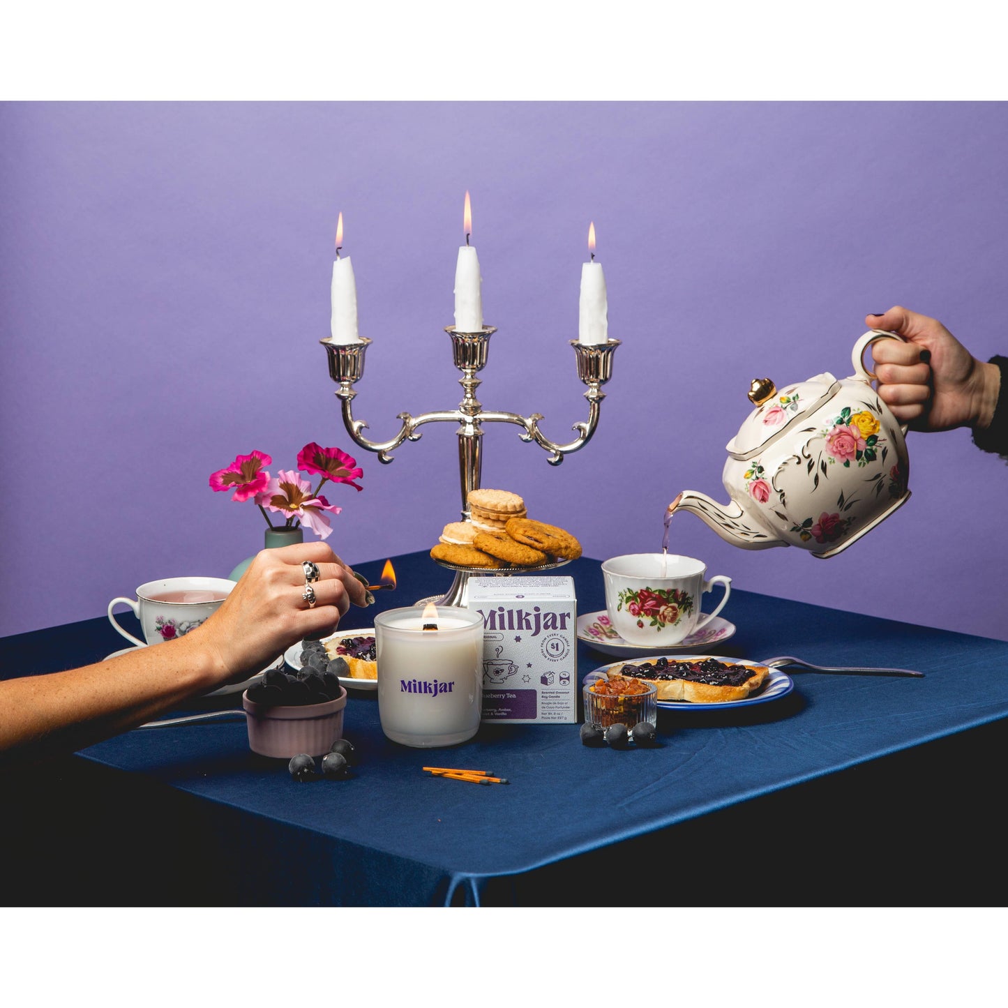 Blueberry Tea - Blueberry, Amber, Vanilla Coconut Soy Candle