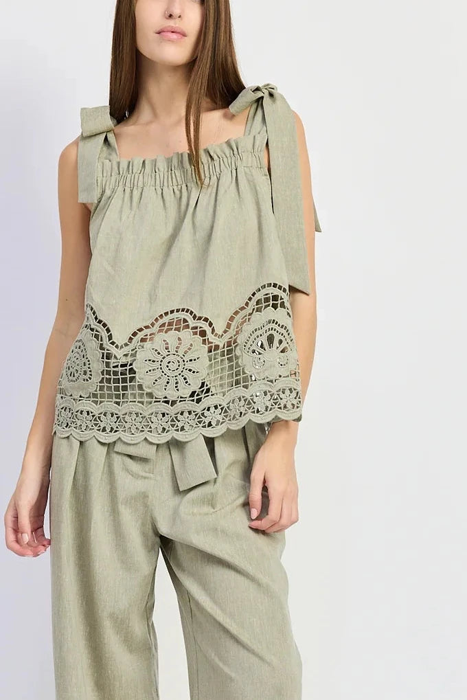 Adele Embroidered Top