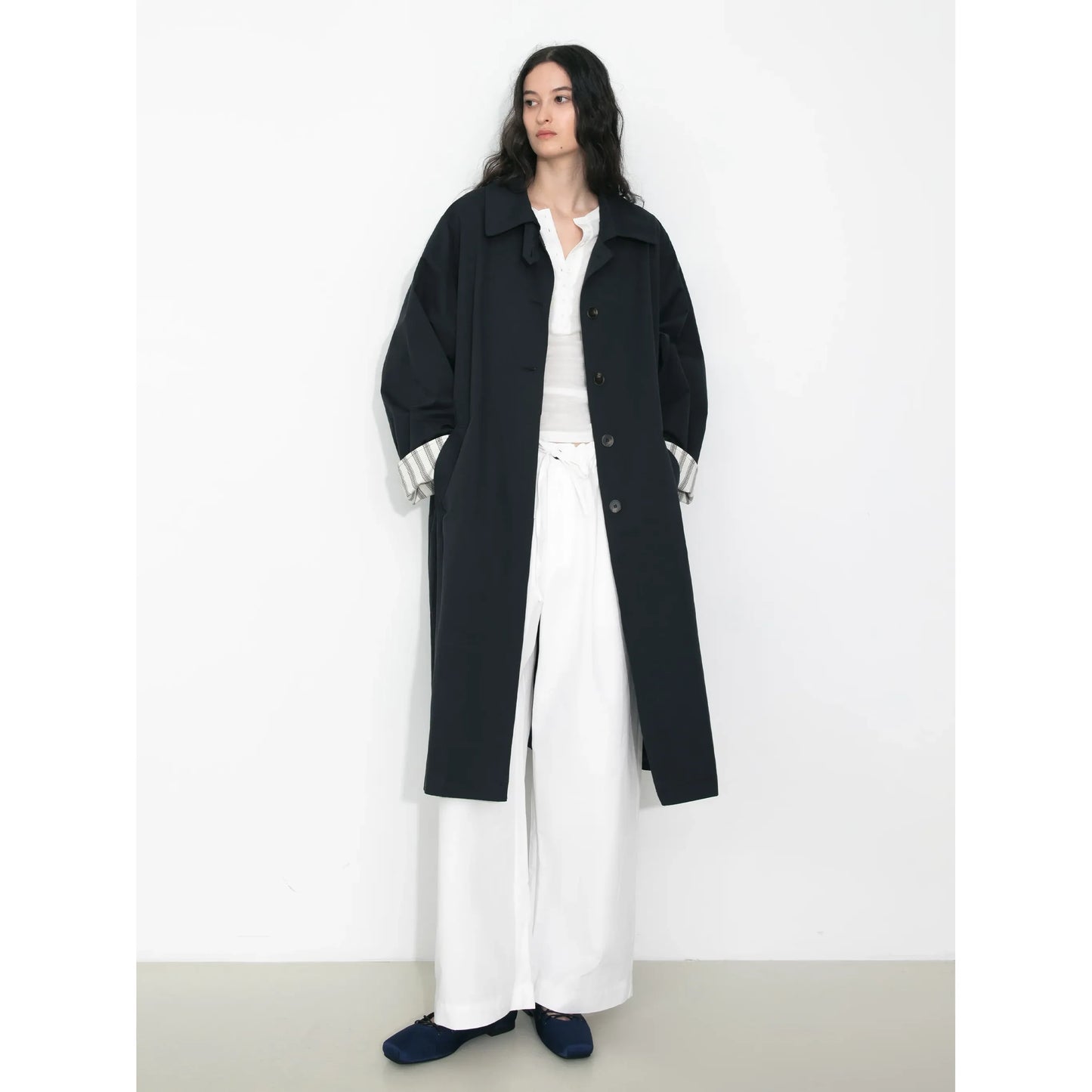 Macintosh Trench Coat with Striped Lining