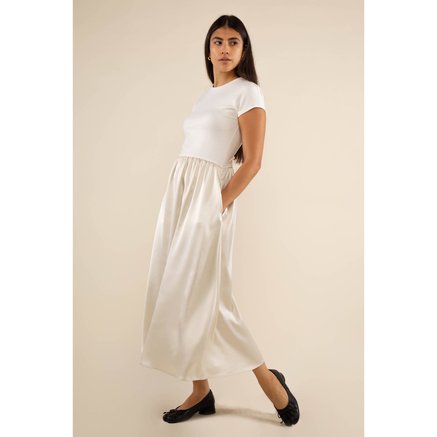 Fanny Contrast Midi Dress