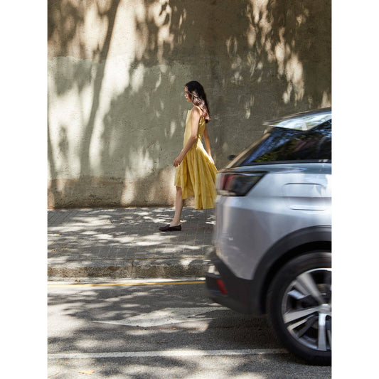 Desk Pale Yellow Flared Dress