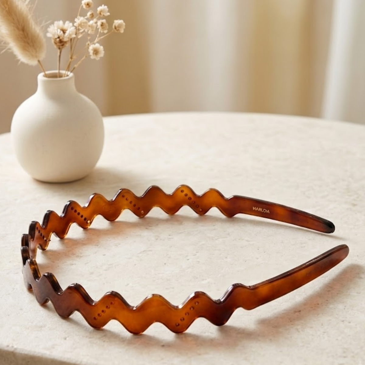 French Wave Thin Tortoise Shell Headband