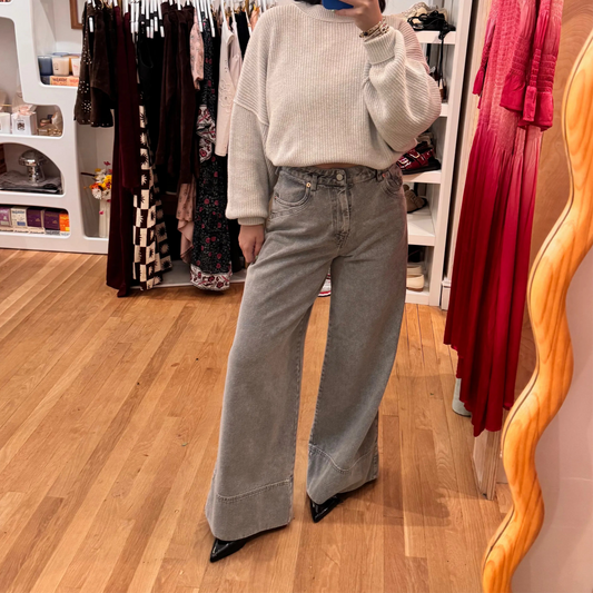 Michela Gray Denim Trouser