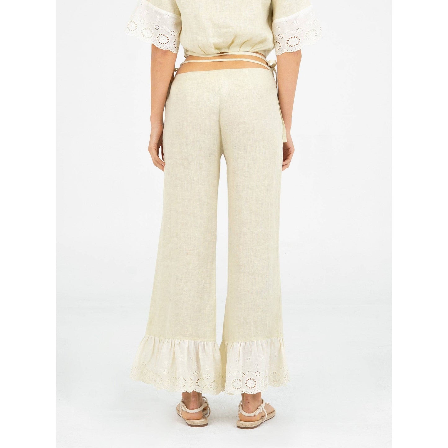 Aurora Linen Beige Pants