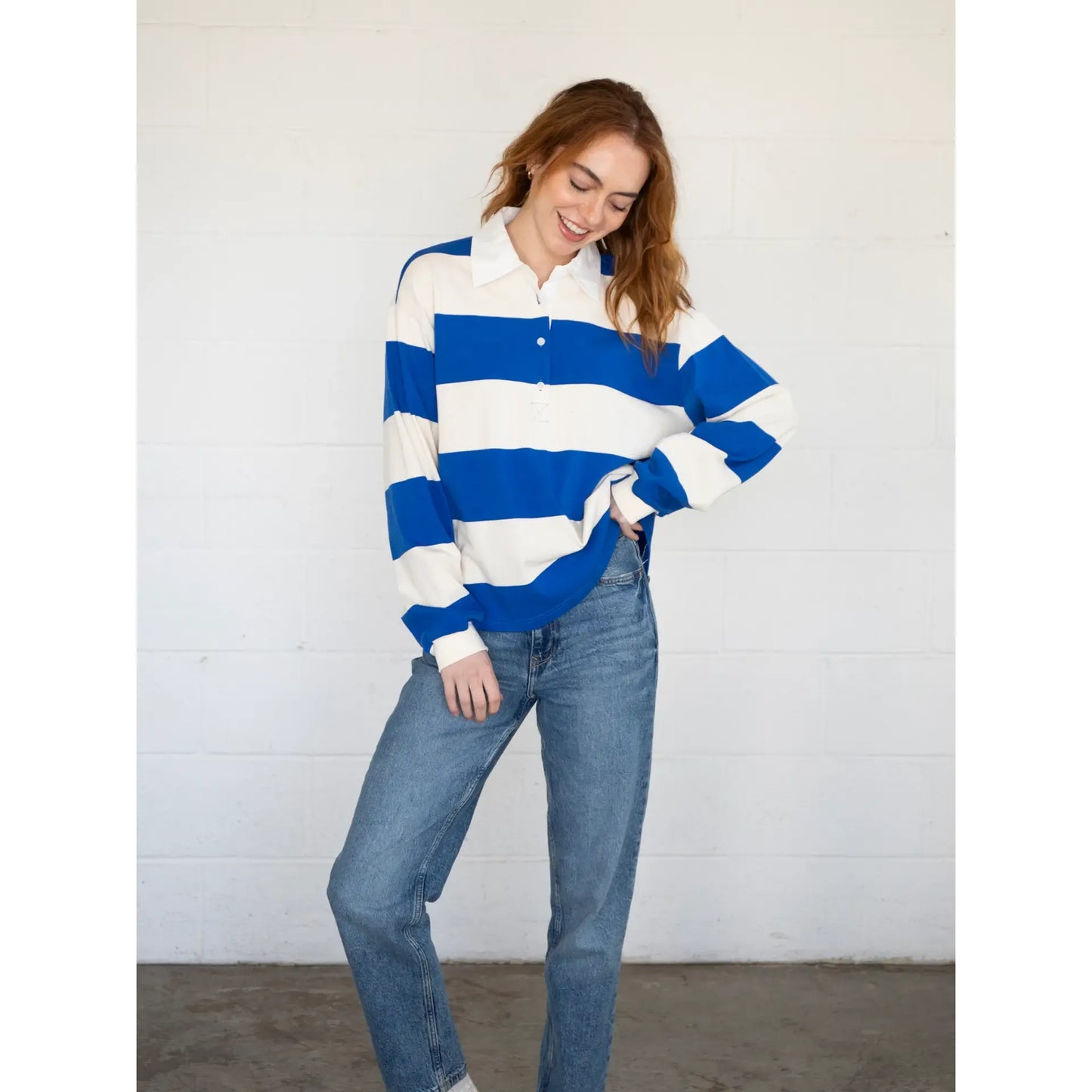 Hazel Rugby Polo Top