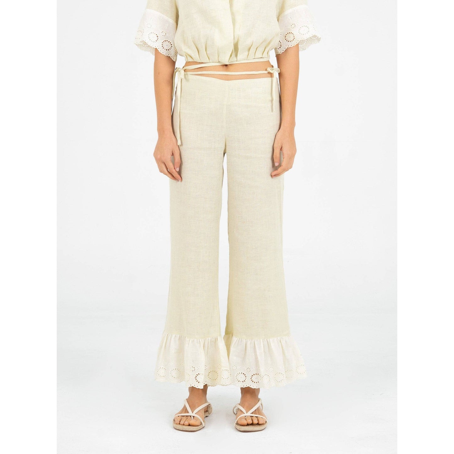 Aurora Linen Beige Pants