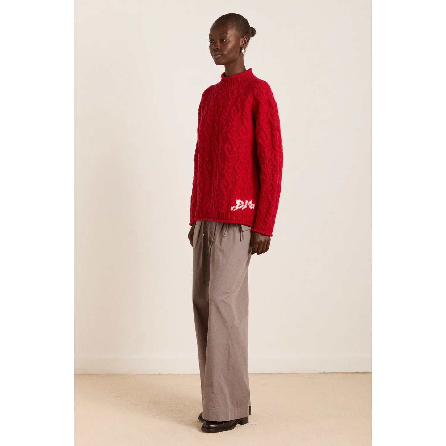 Ffion Cable Stitch Wool Jumper
