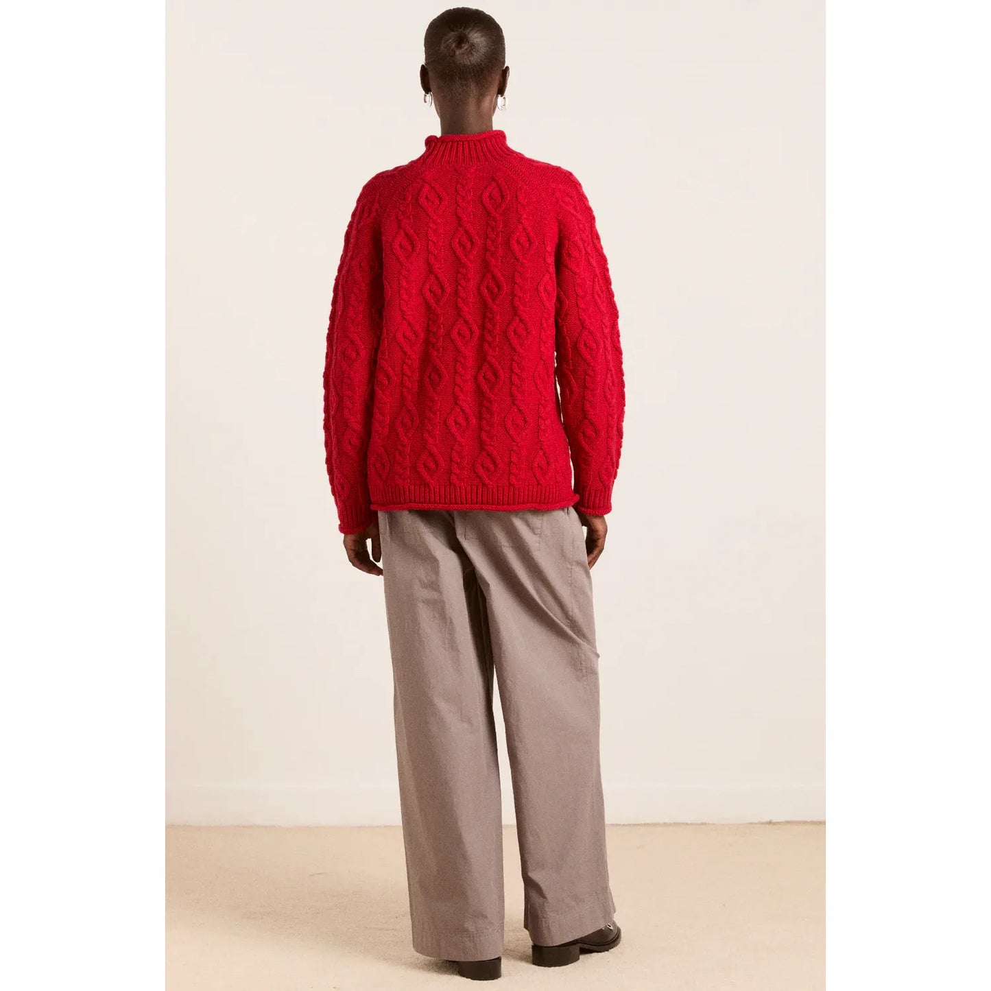Ffion Cable Stitch Wool Jumper