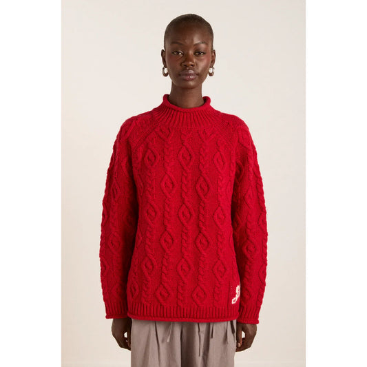 Ffion Cable Stitch Wool Jumper