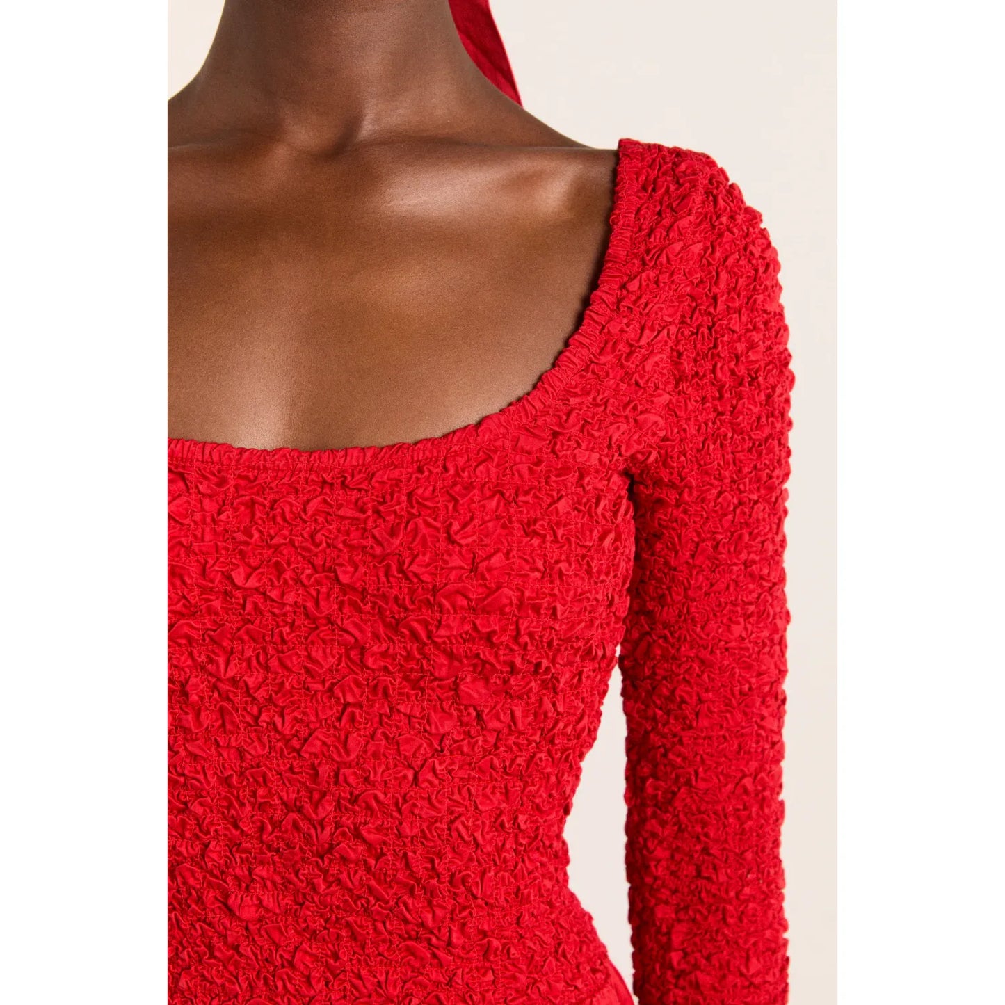 Malinda LS Smocked Midi