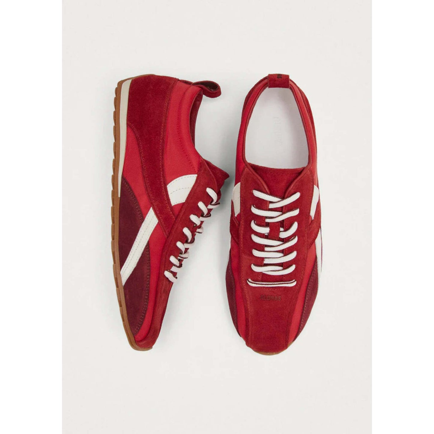 Tb.304 Nylon Red Leather Sneakers