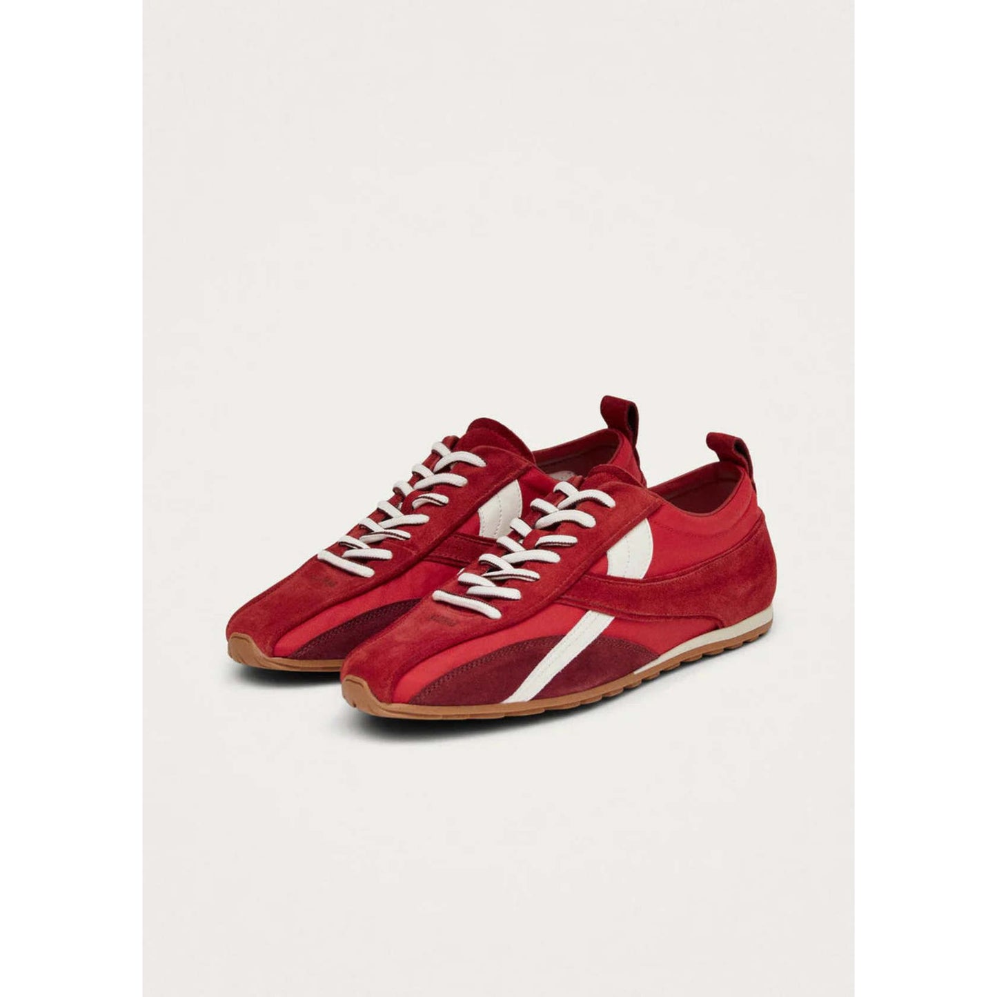 Tb.304 Nylon Red Leather Sneakers