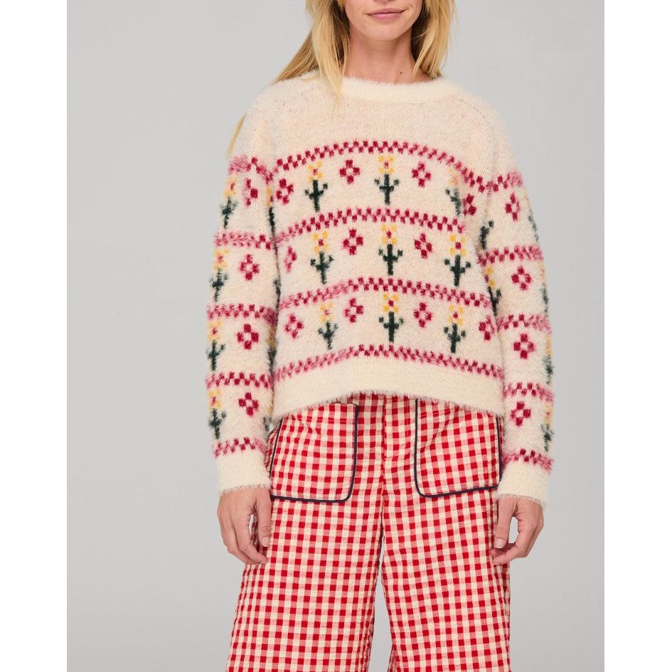 Flower Jumper - Cream Multi