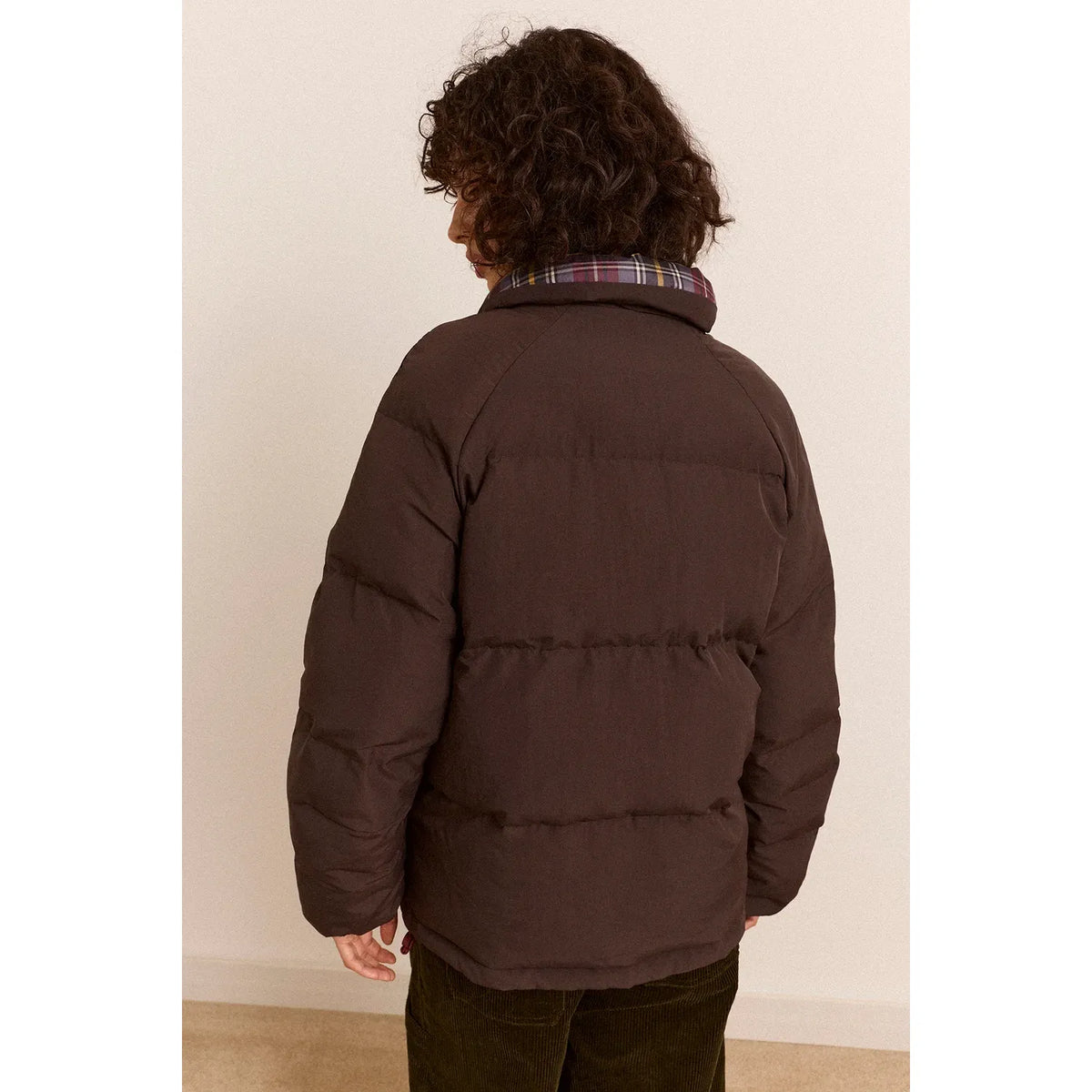 Reversible Opal Puffer- Plum Check