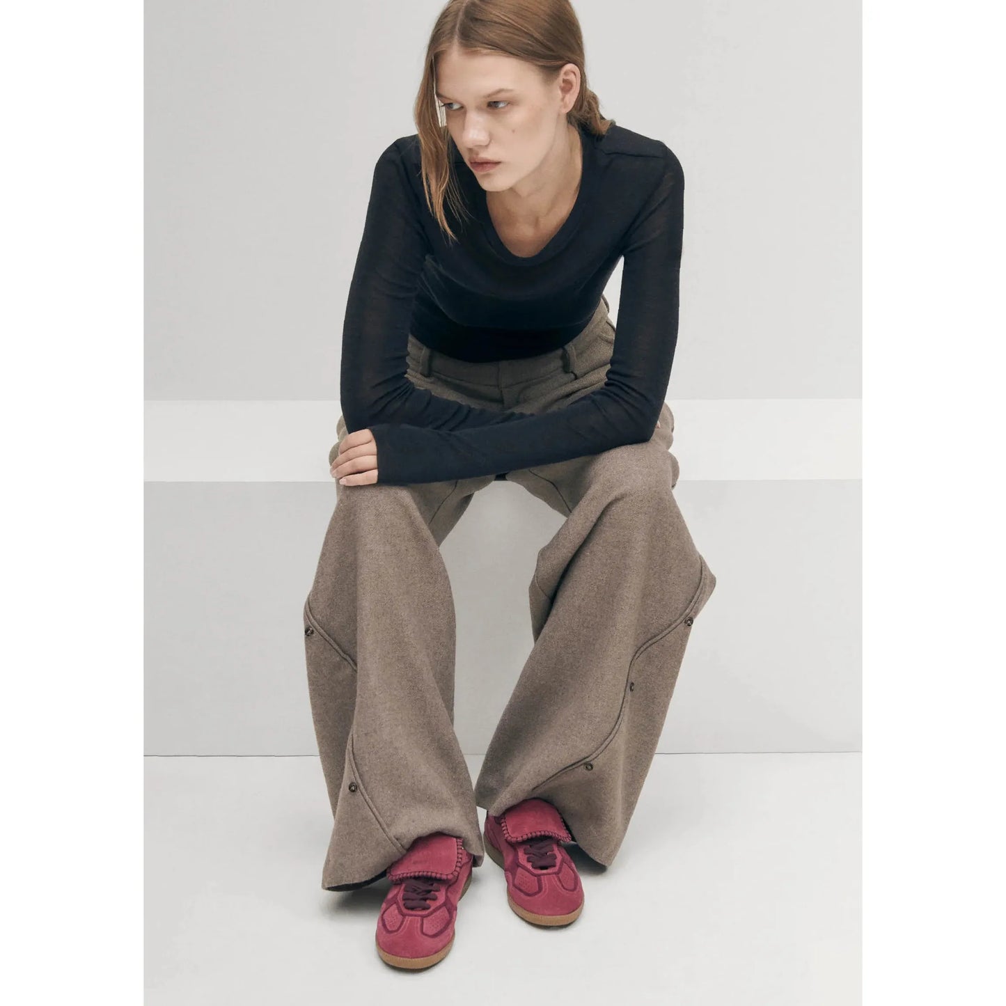 Tb.490 Club Suede Raspberry Leather Sneakers